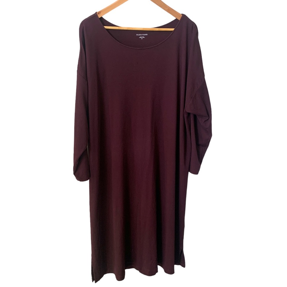Eileen Fisher Burgundy Midi Dress